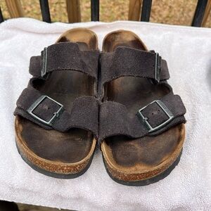 Birkenstock Dark Gray Suede Sandals